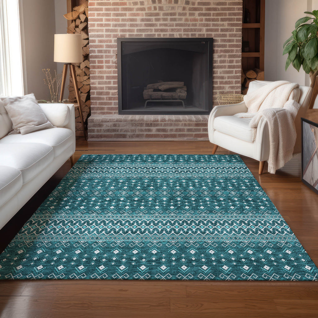 addison chantille acn708 teal rug