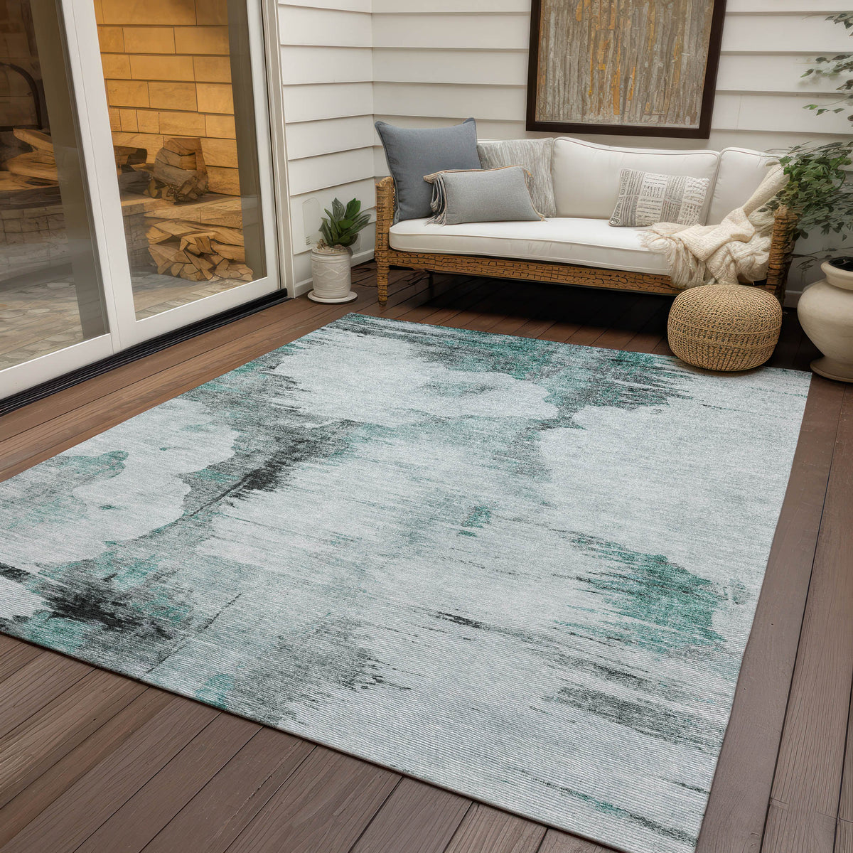 addison chantille acn710 teal rug