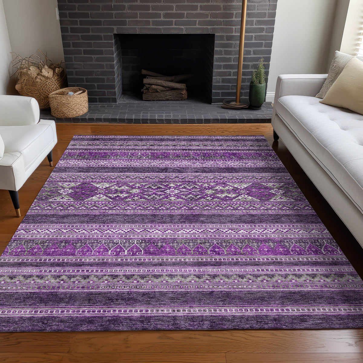 addison chantille acn714 purple rug