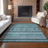addison chantille acn714 teal rug