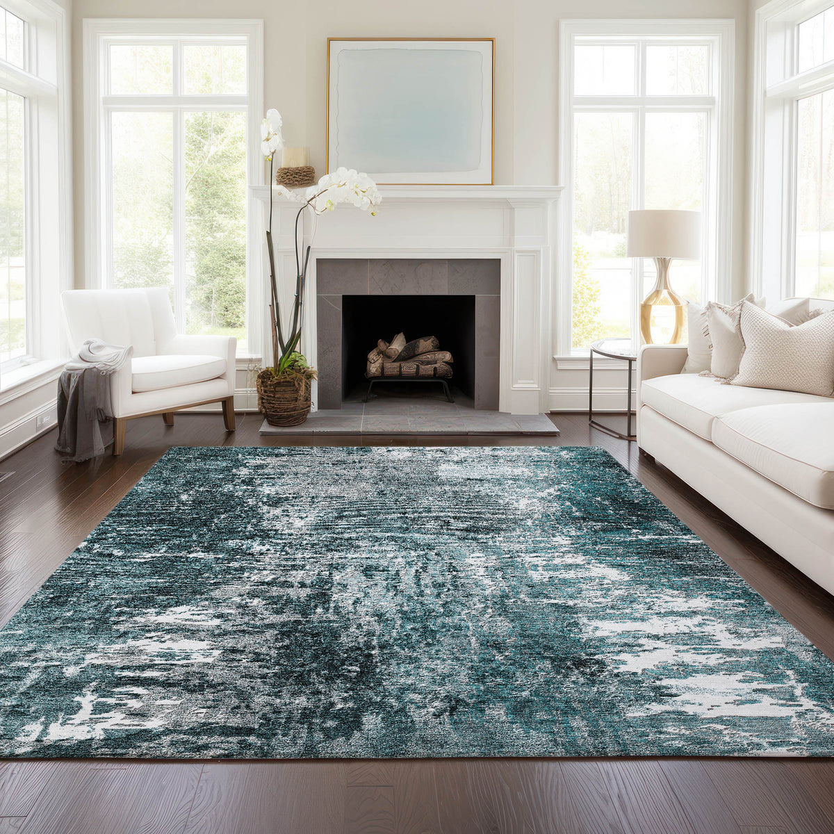 addison chantille acn718 teal rug