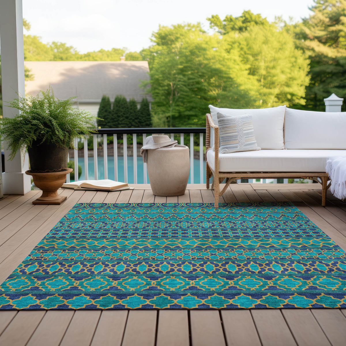 addison chantille acn726 teal rug