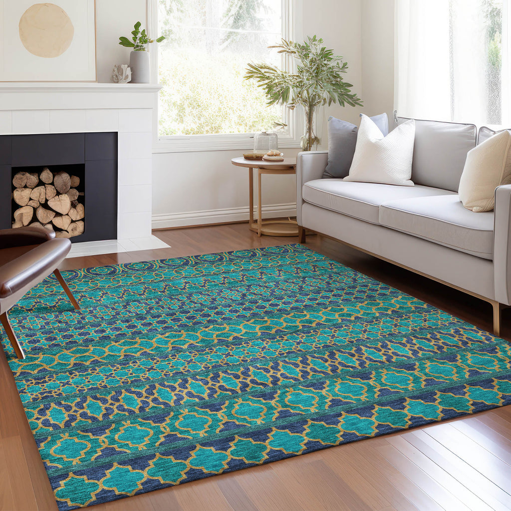 addison chantille acn726 teal rug