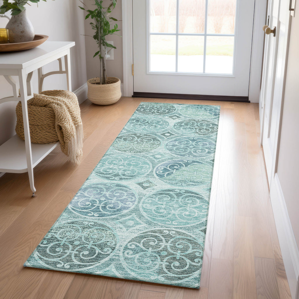 addison chantille acn738 teal rug