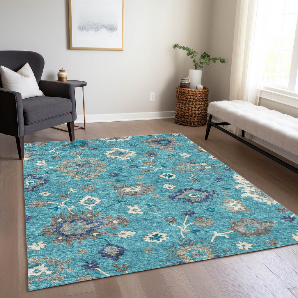 addison chantille acn753 teal rug