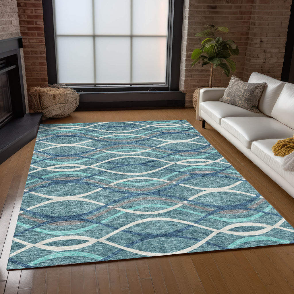 addison chantille acn757 teal rug