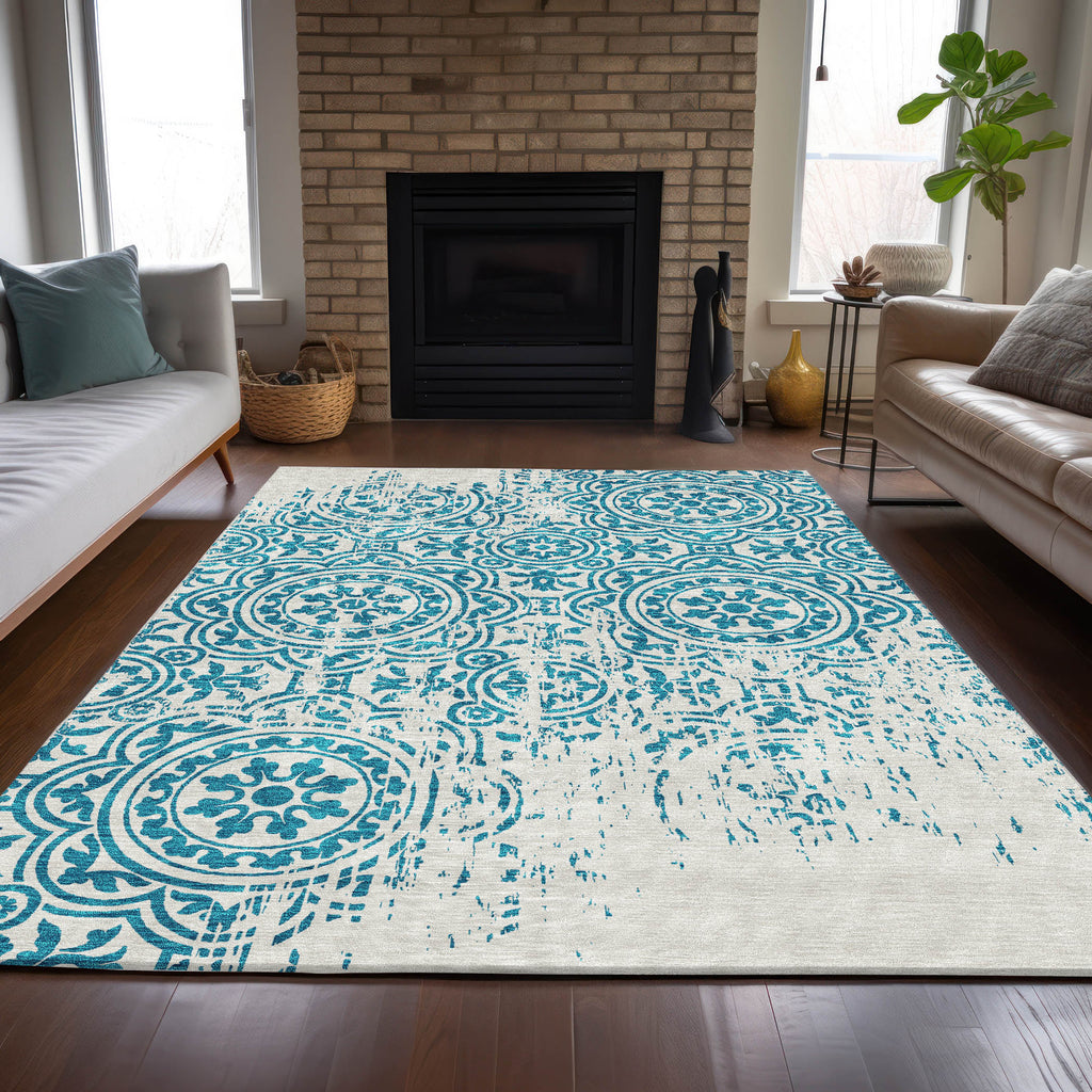 addison chantille acn758 teal rug