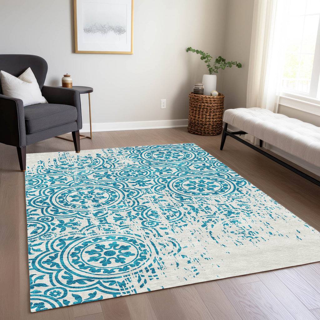 addison chantille acn758 teal rug