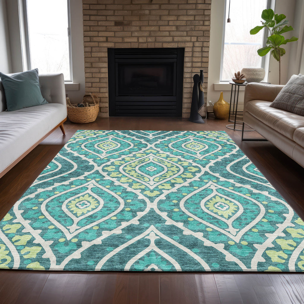 addison chantille acn761 teal rug