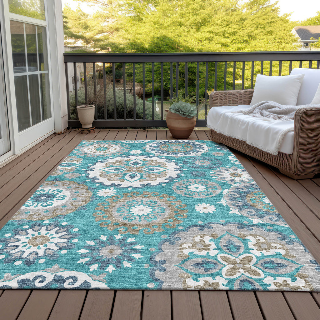 addison chantille acn763 teal rug