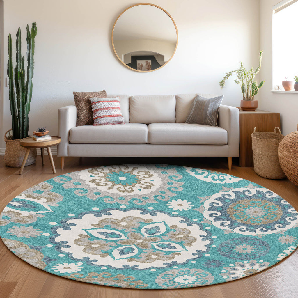 addison chantille acn763 teal rug