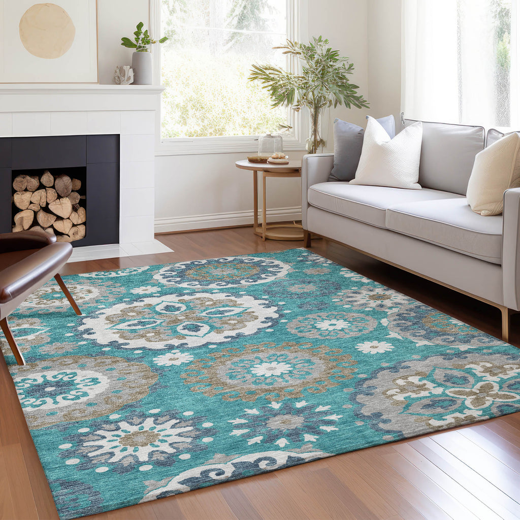 addison chantille acn763 teal rug