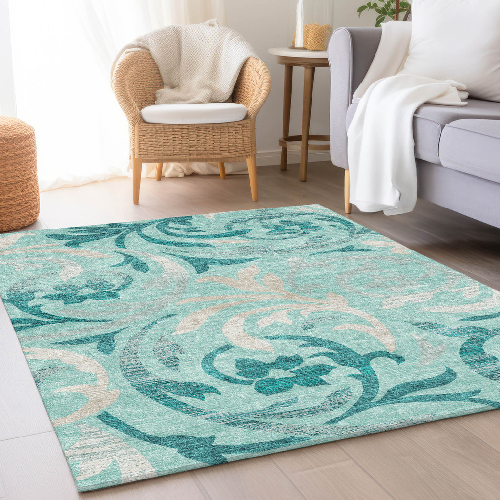 addison chantille acn764 teal rug