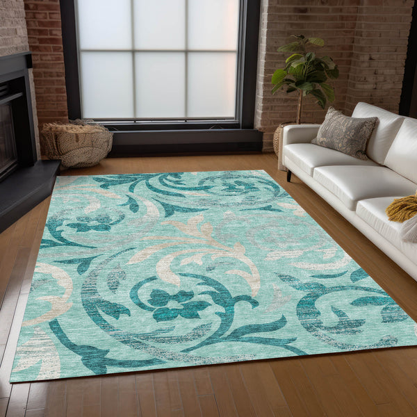 addison chantille acn764 teal rug