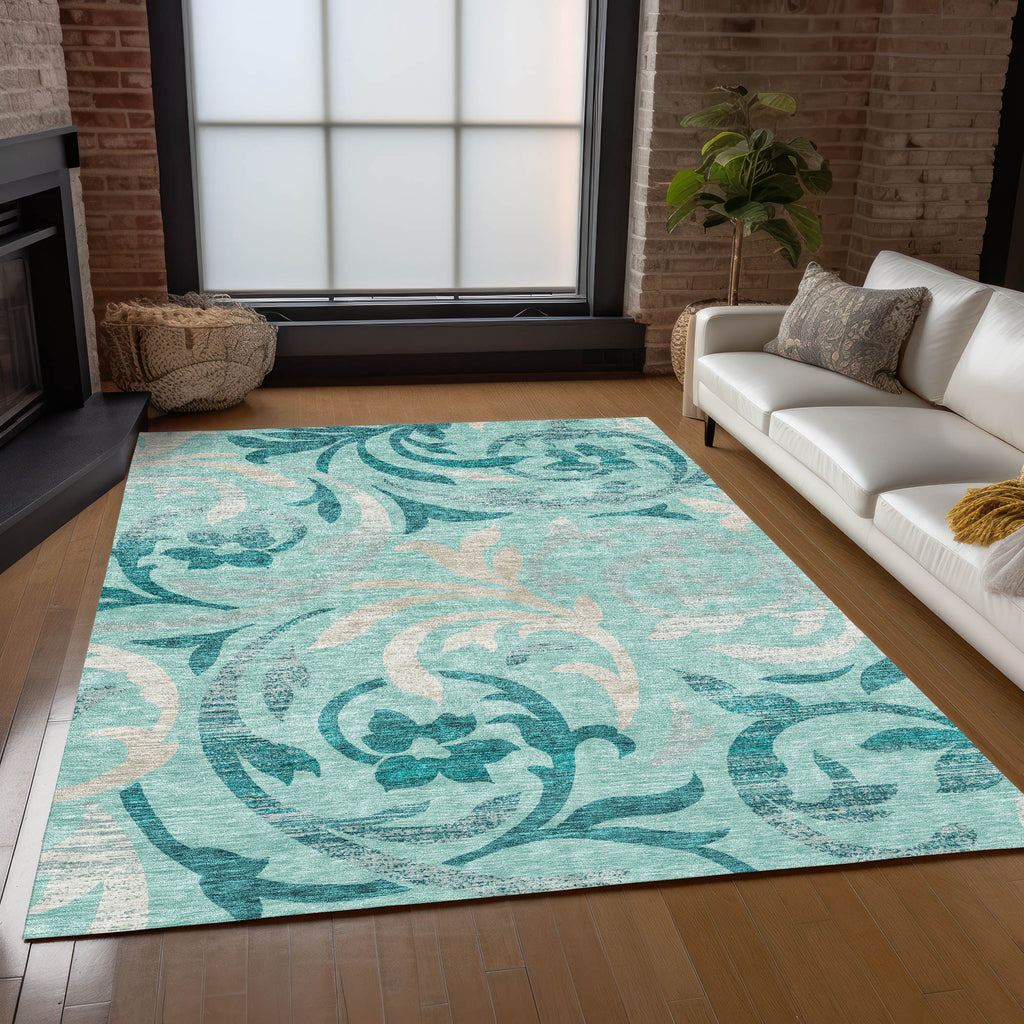 addison chantille acn764 teal rug