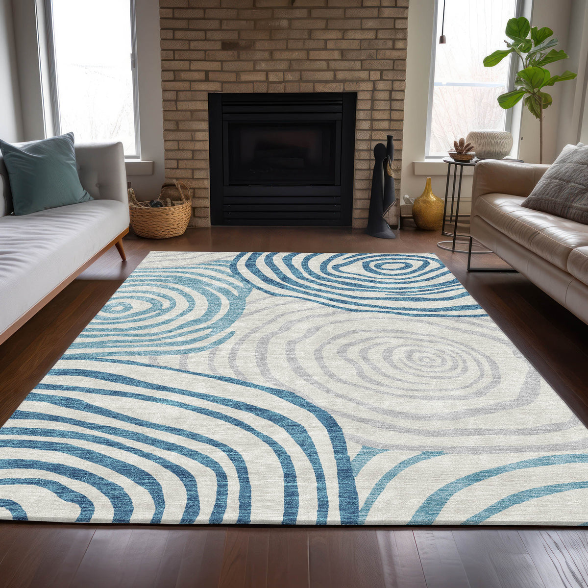addison chantille acn765 teal rug