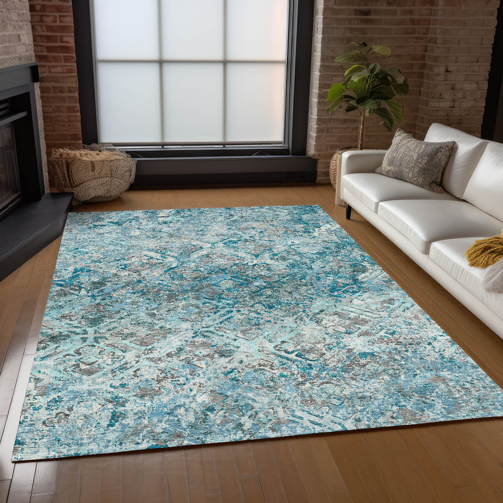 addison chantille acn768 teal rug