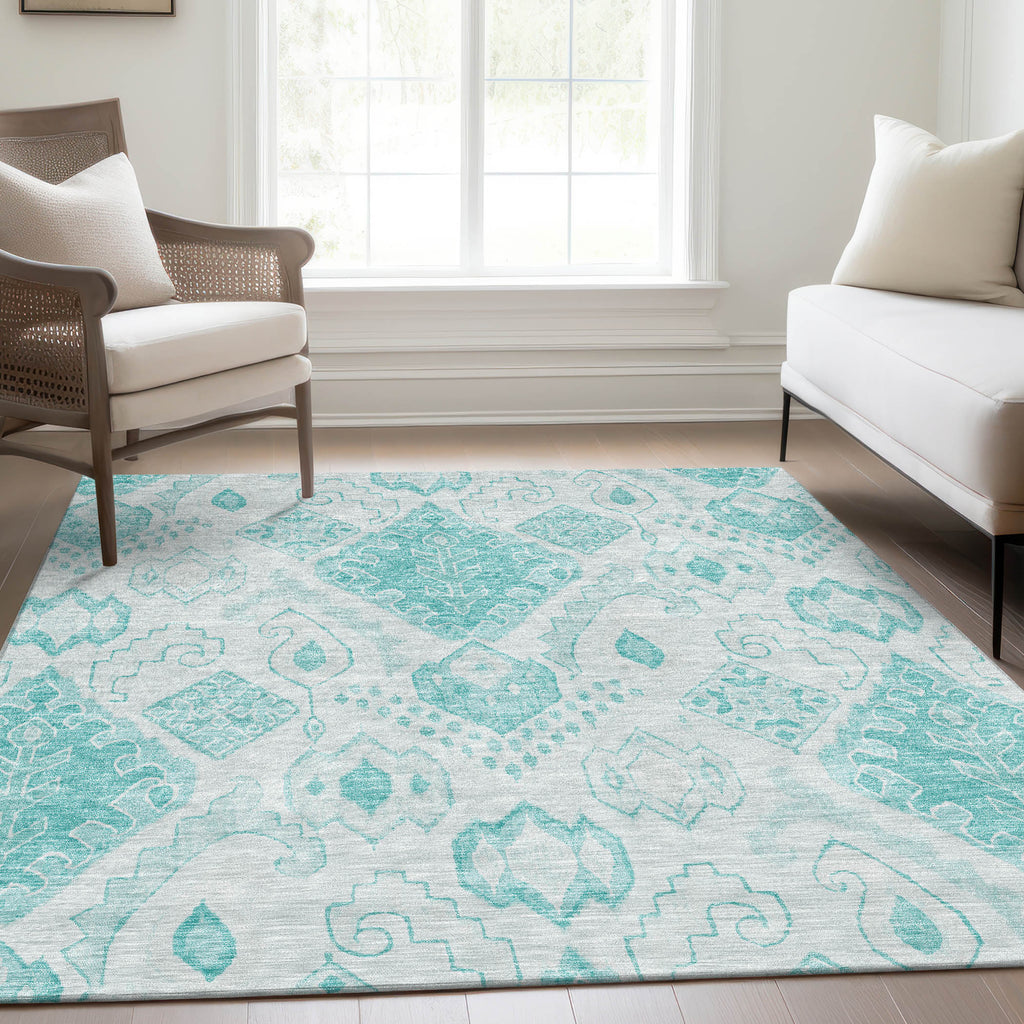 addison chantille acn776 teal rug
