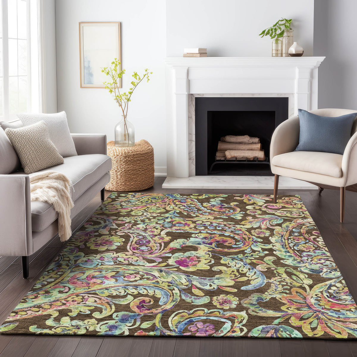 addison chantille acn834 chocolate rug