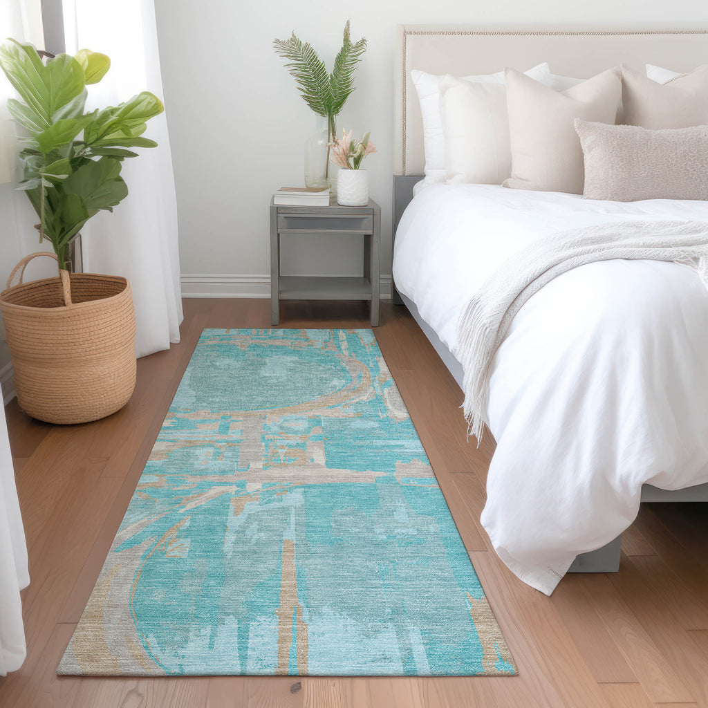 addison chantille acn855 teal rug