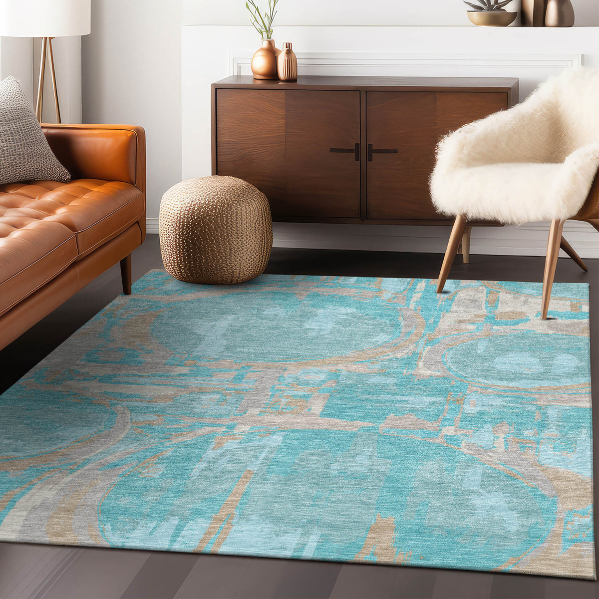 addison chantille acn855 teal rug
