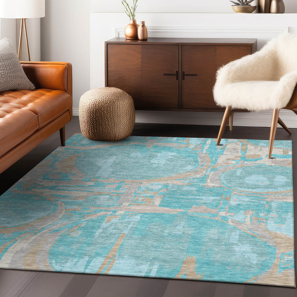 addison chantille acn855 teal rug