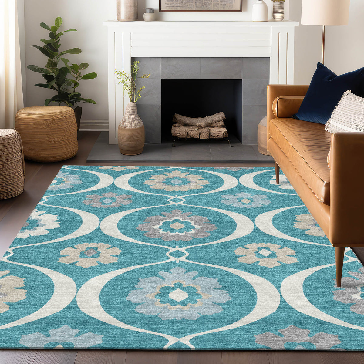 addison chantille acn858 teal rug