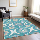 addison chantille acn858 teal rug