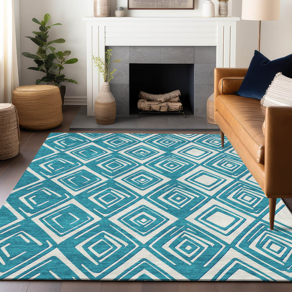 addison chantille acn862 teal rug