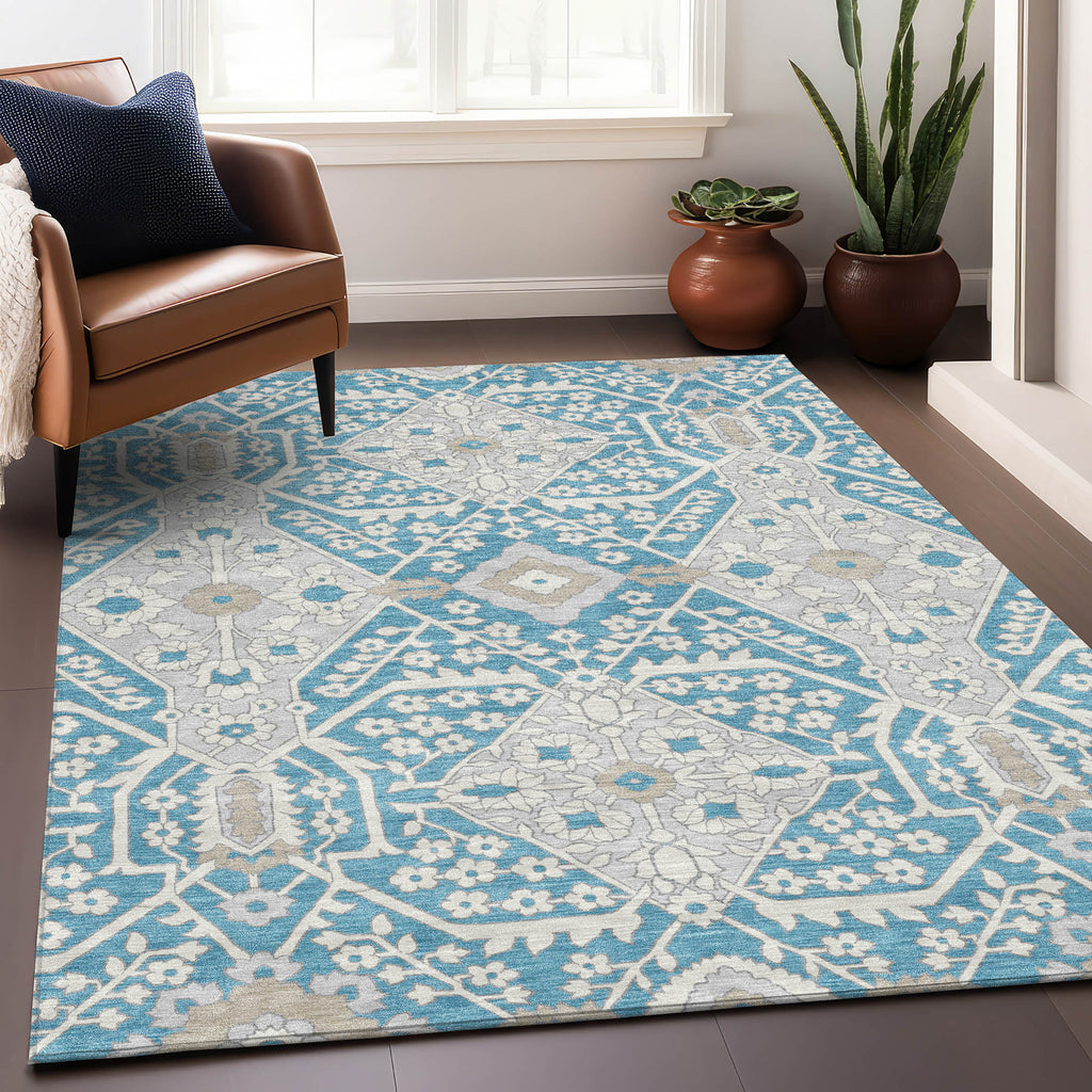 addison chantille acn863 teal rug