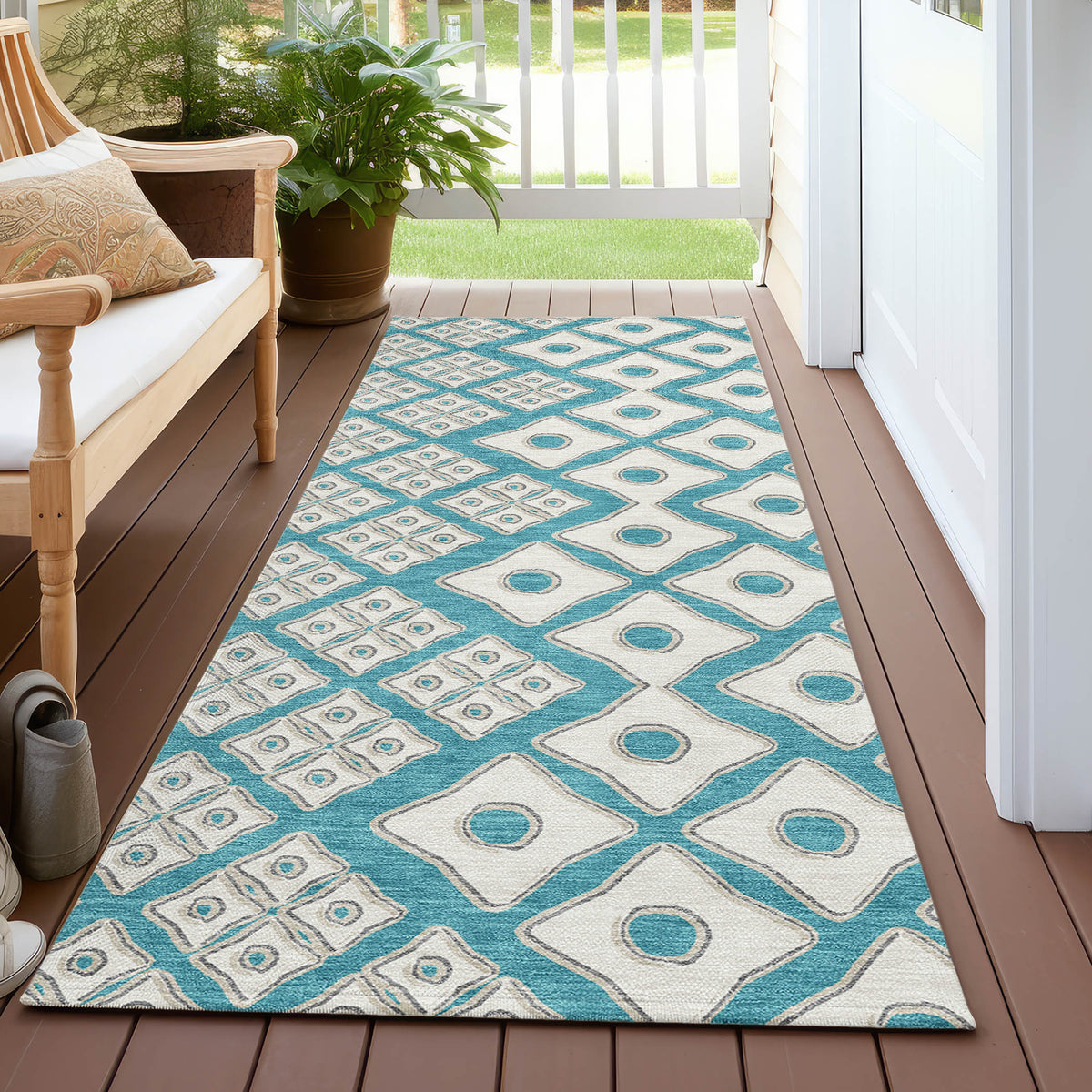addison chantille acn866 teal rug