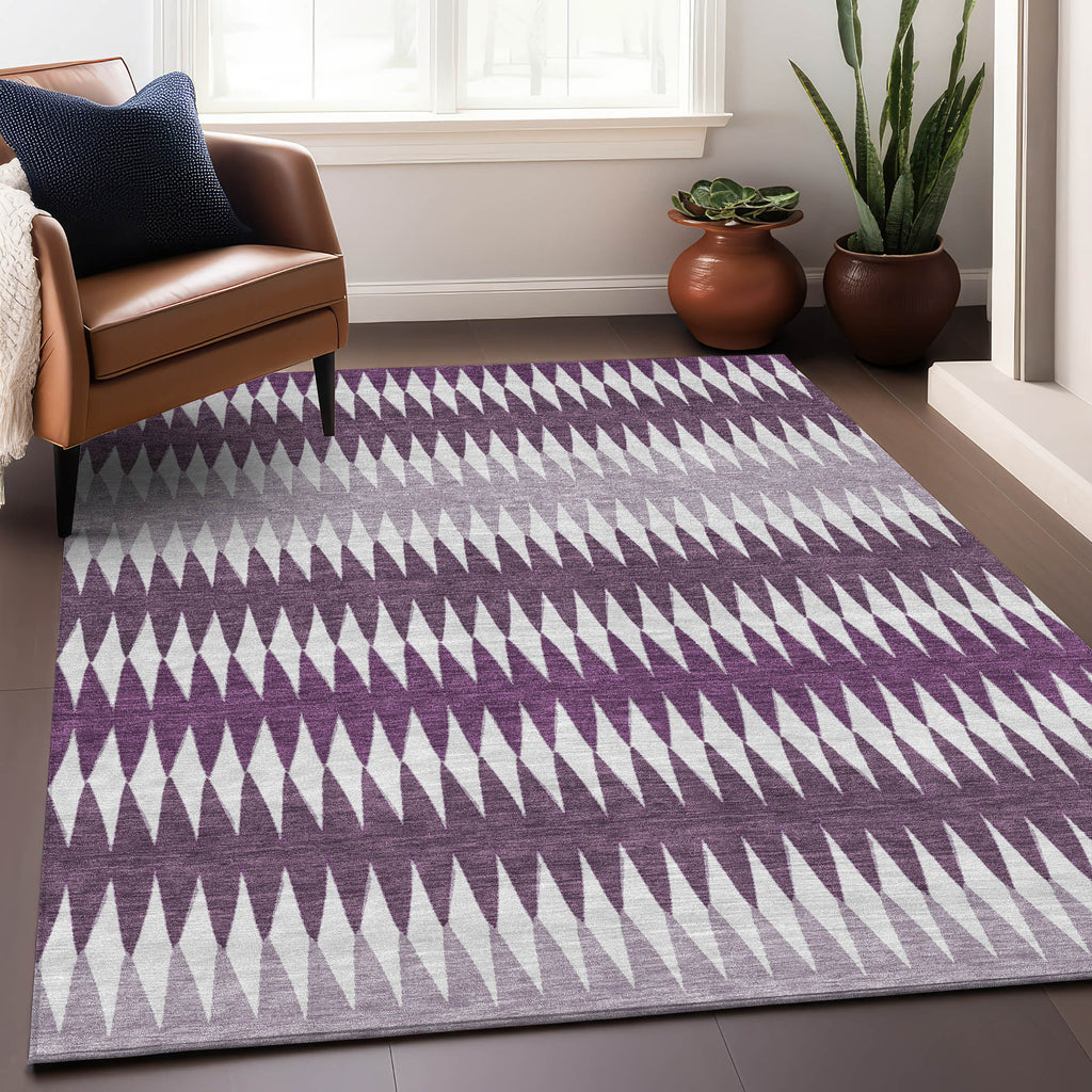 addison chantille acn867 purple rug