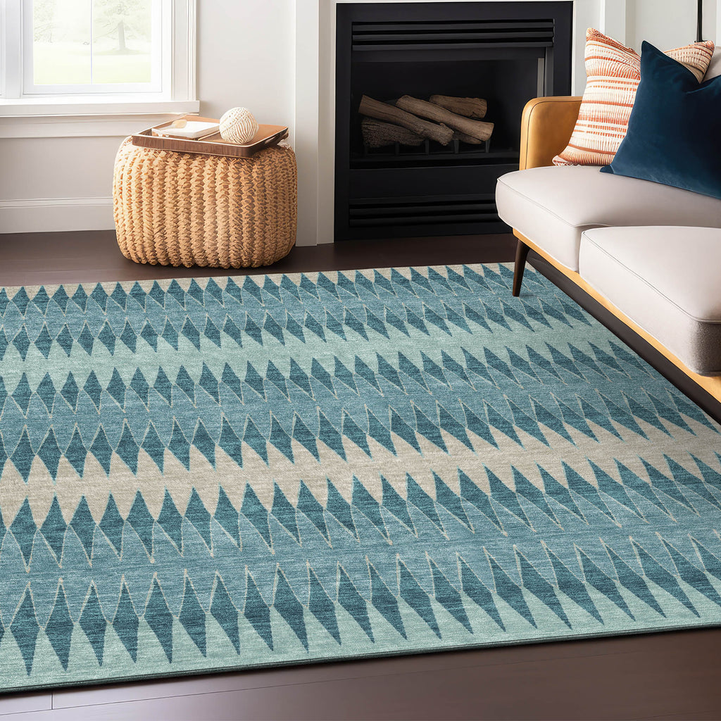 addison chantille acn867 teal rug