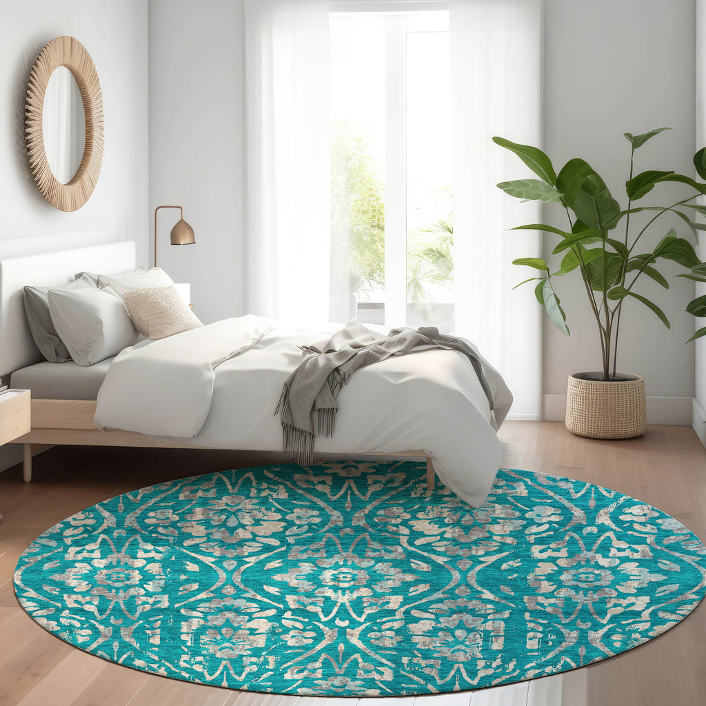 addison chantille acn868 teal rug