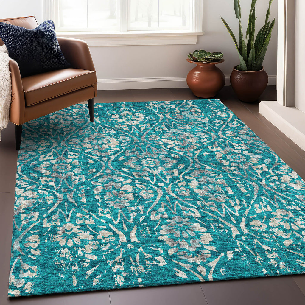 addison chantille acn868 teal rug