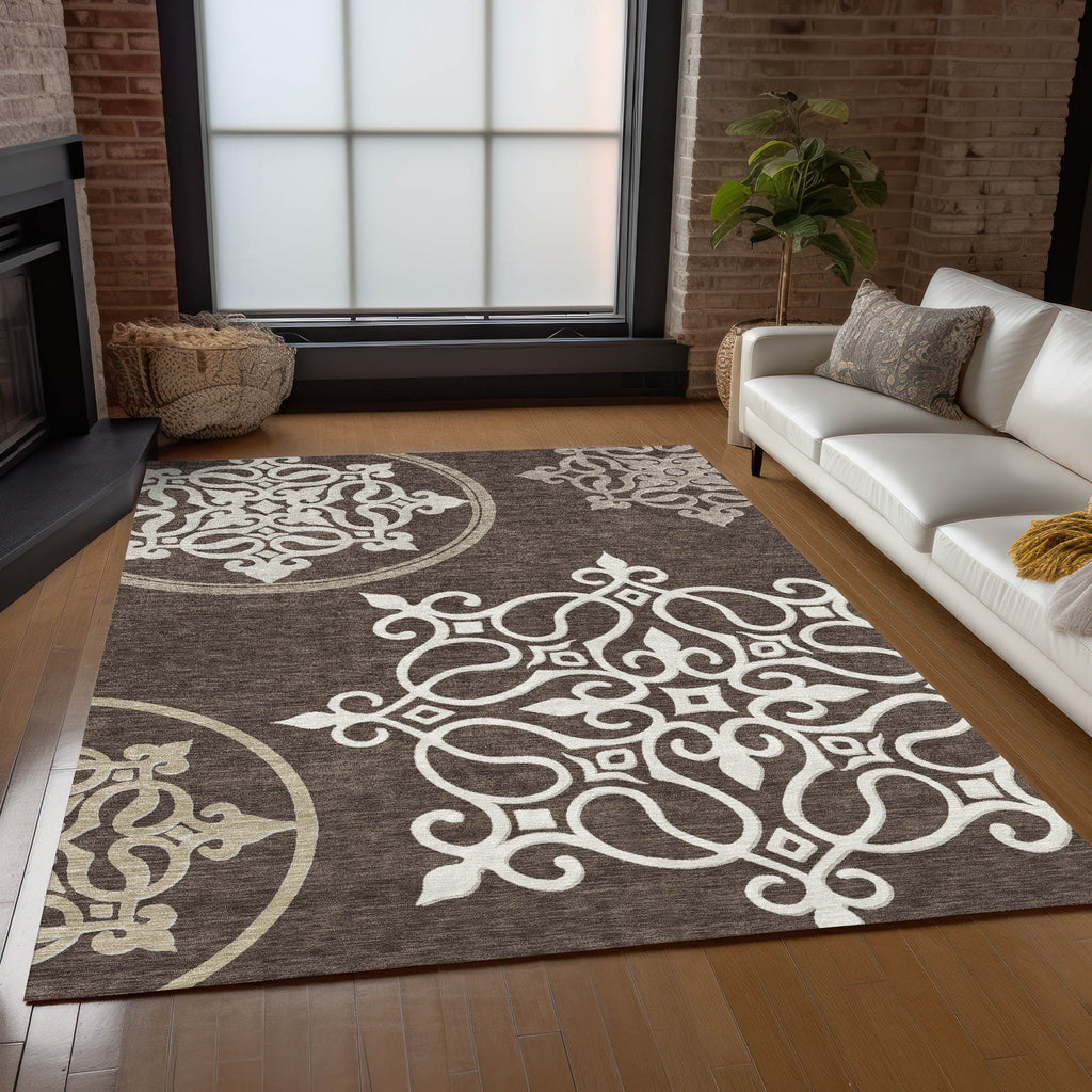 addison chantille acn874 chocolate rug
