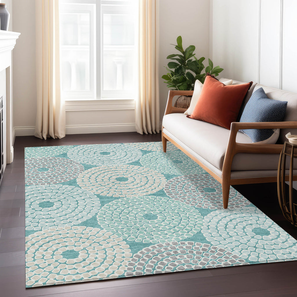 addison chantille acn882 teal rug