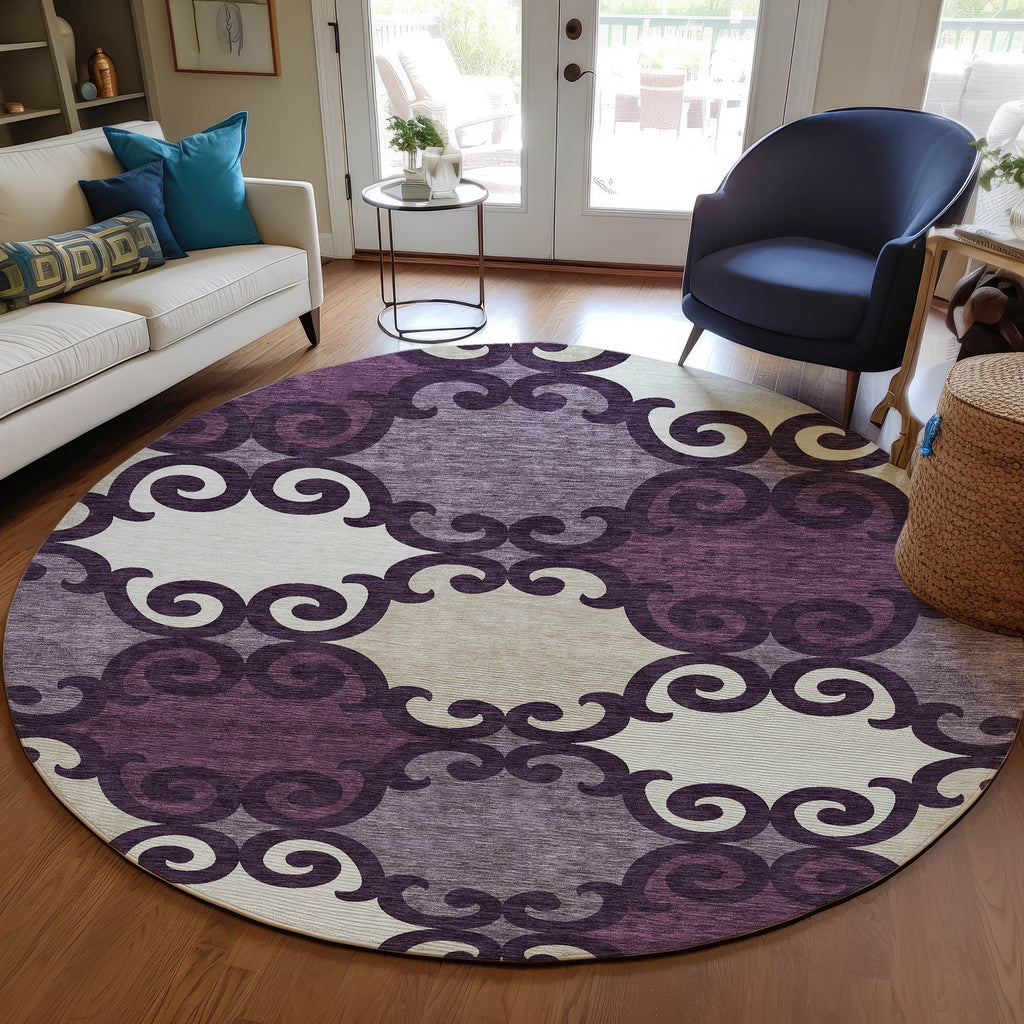 addison chantille acn883 eggplant rug