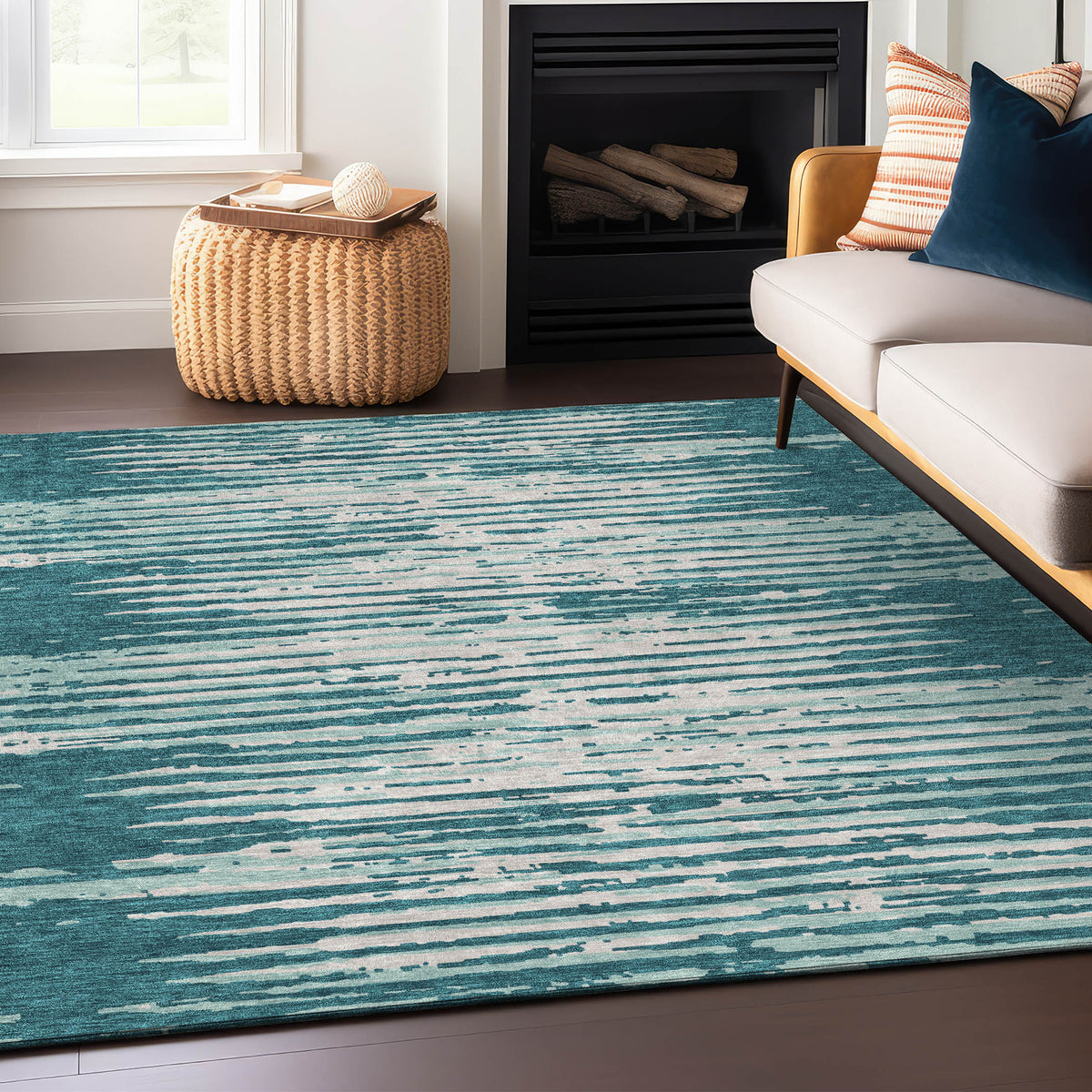 addison chantille acn888 teal rug