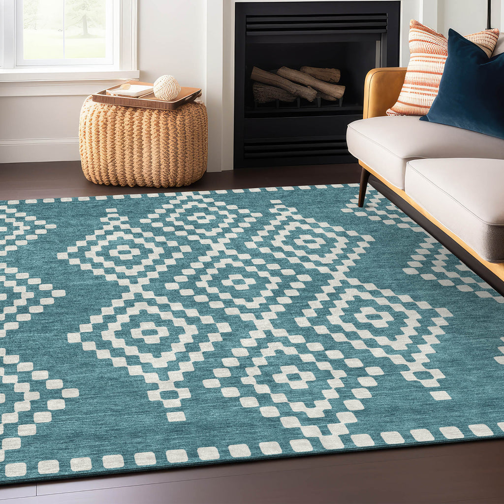 addison chantille acn891 teal rug