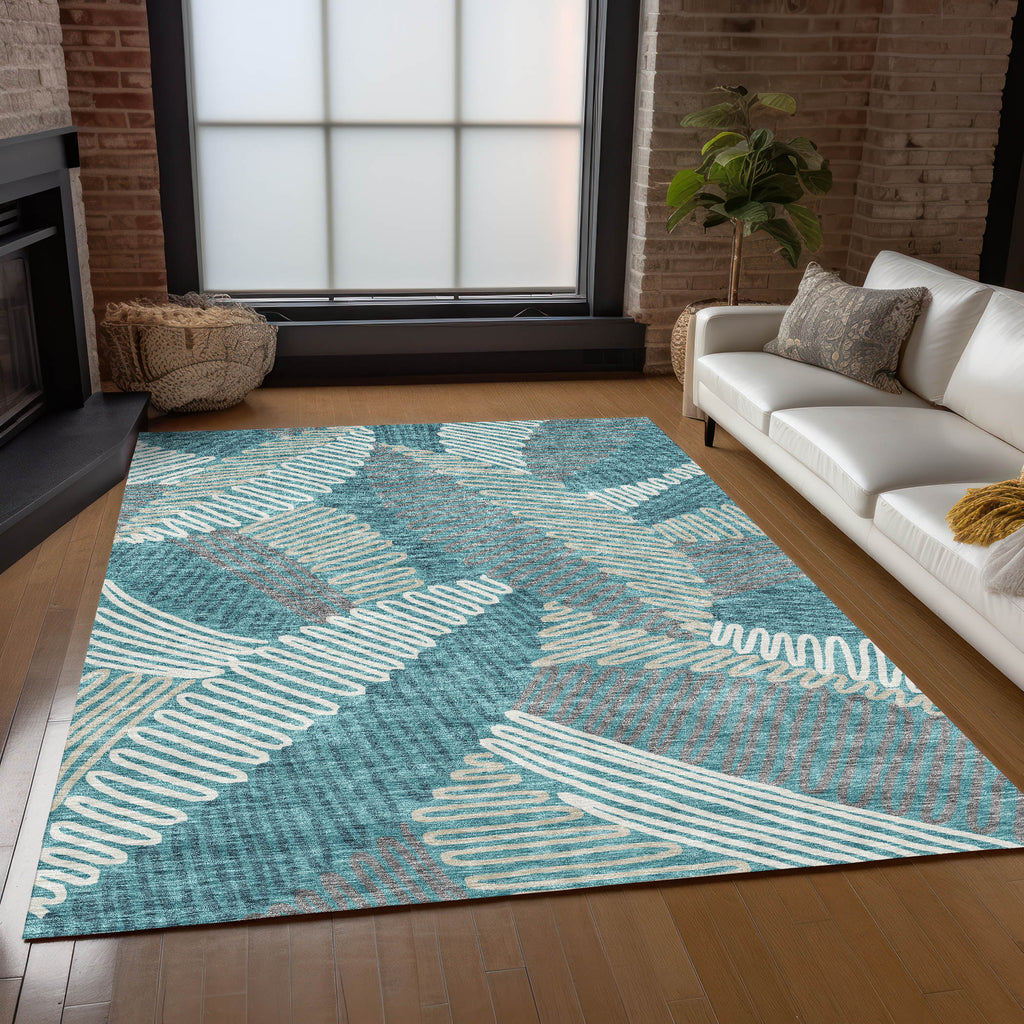 addison chantille acn904 teal rug