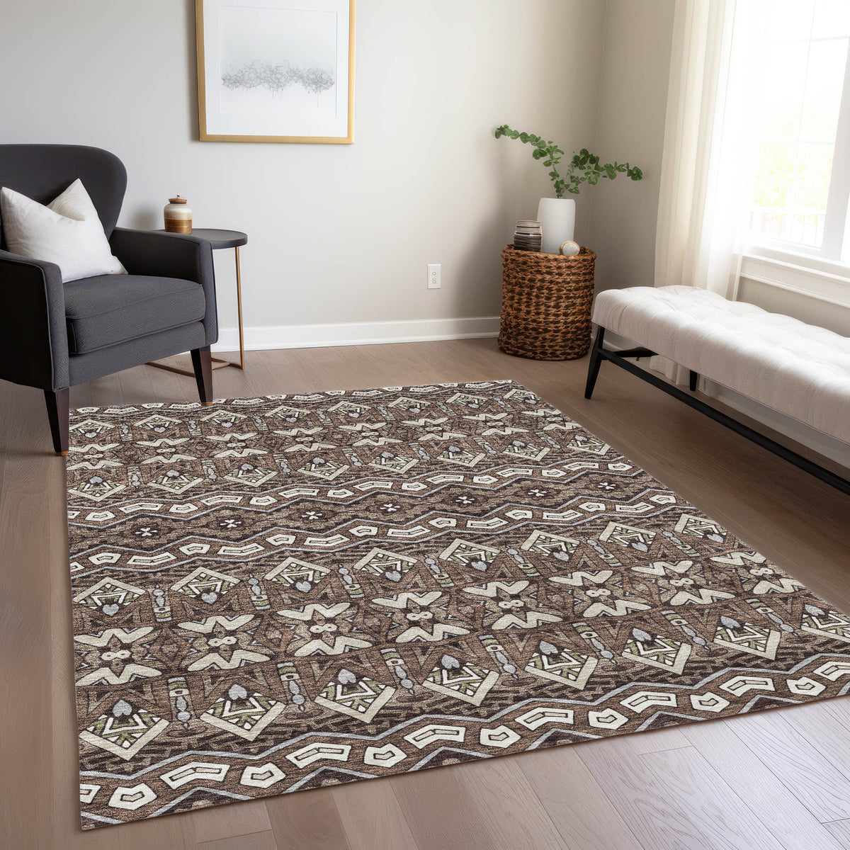 addison chantille acn909 brown rug