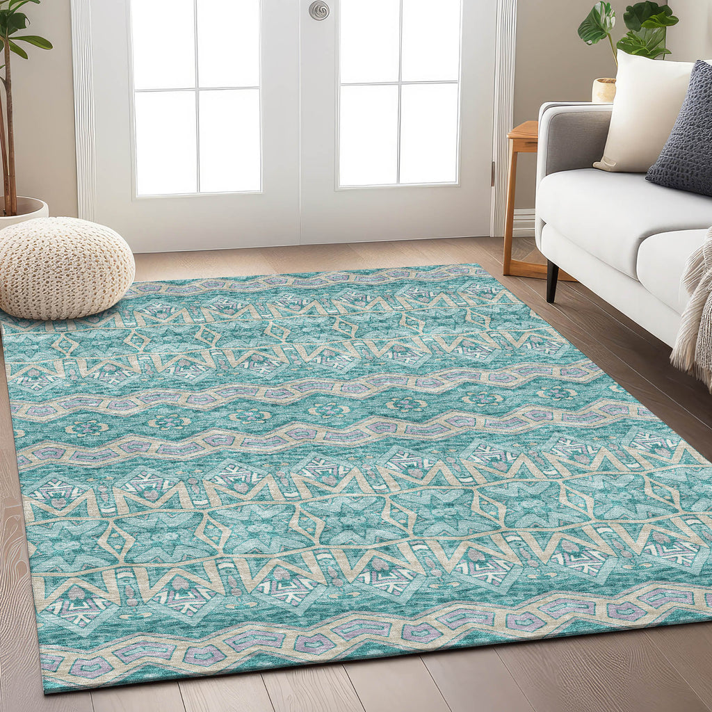 addison chantille acn909 teal rug