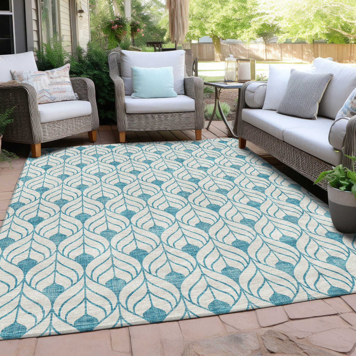 addison chantille acn927 teal rug
