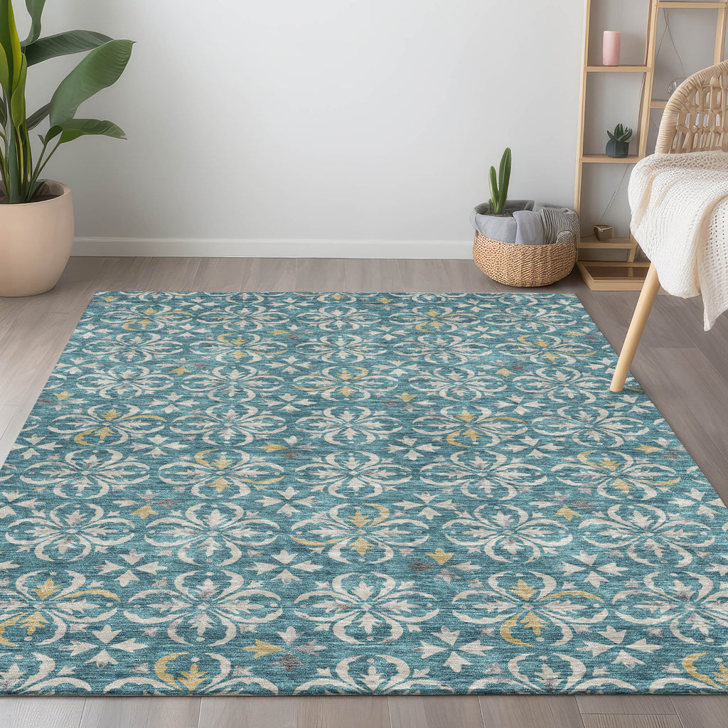 addison chantille acn930 teal rug