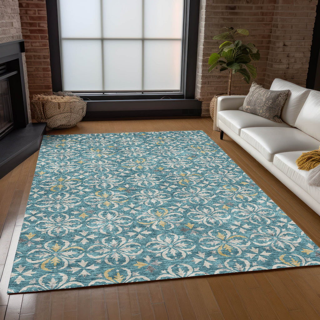 addison chantille acn930 teal rug
