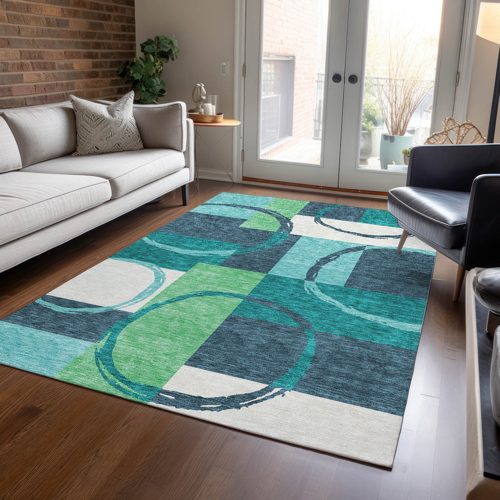 addison chantille acn943 teal rug
