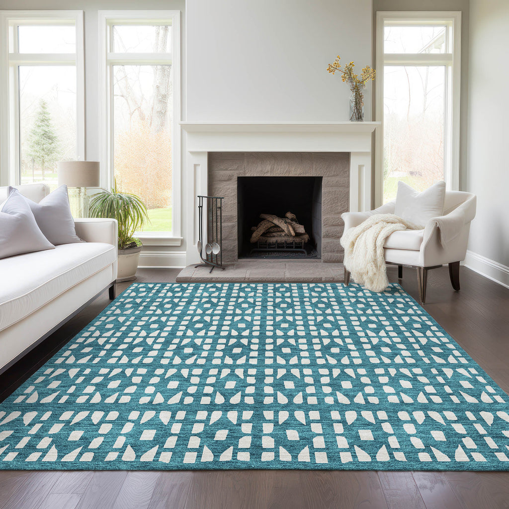 addison chantille acn963 teal rug