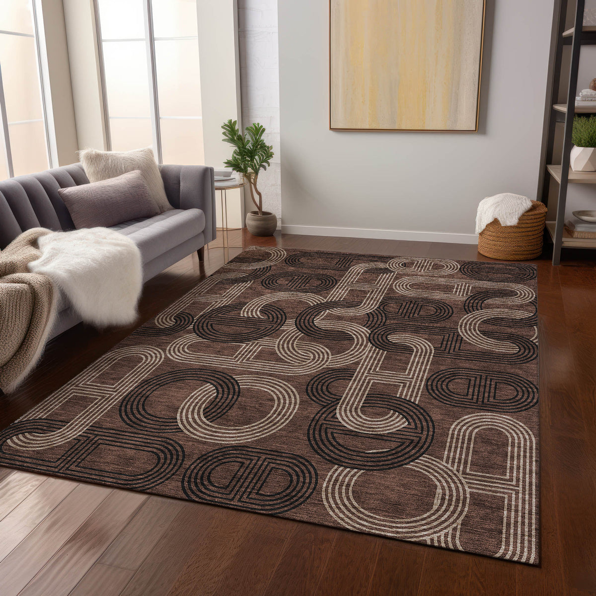 addison chantille acn967 chocolate rug