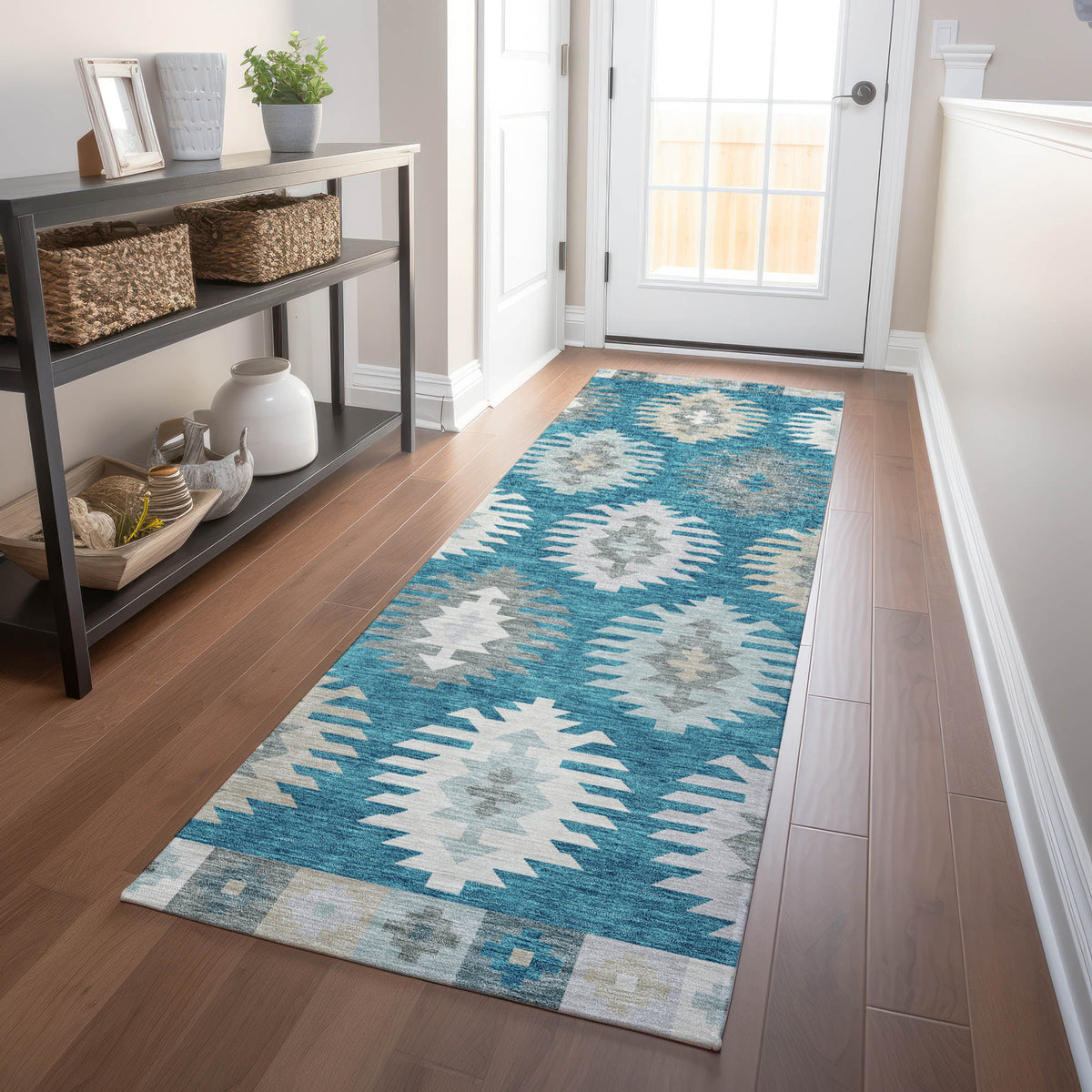 addison chantille acn983 teal rug